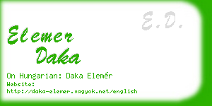 elemer daka business card