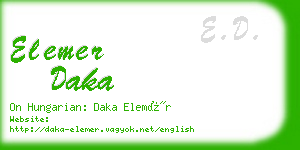 elemer daka business card